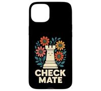 Art Graphique Amusant Check Mate Chess Flower Coque pour iPhone 15 Plus