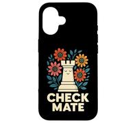 Art Graphique Amusant Check Mate Chess Flower Coque pour iPhone 16