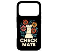Art Graphique Amusant Check Mate Chess Flower Coque pour iPhone 17 Pro