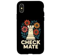 Art Graphique Amusant Check Mate Chess Flower Coque pour iPhone X/XS