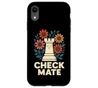 Art Graphique Amusant Check Mate Chess Flower Coque pour iPhone XR