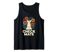 Art Graphique Amusant Check Mate Chess Flower Débardeur