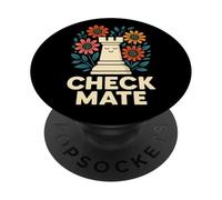 Art Graphique Amusant Check Mate Chess Flower PopSockets PopGrip Adhésif