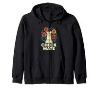 Art Graphique Amusant Check Mate Chess Flower Sweat à Capuche