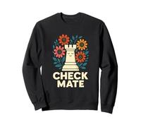 Art Graphique Amusant Check Mate Chess Flower Sweatshirt
