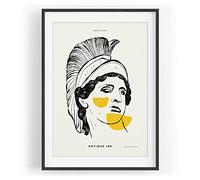 Art graphique antique Motif décoratif abstrait moderne Couleur Motif encadré noir A3