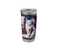Art graphique Cat n° 07 Gobelet isotherme en acier inoxydable double paroi