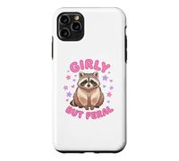 Art Graphique Coquette Feral Raton Laveur Rose Pastel Coque pour iPhone 11 Pro Max