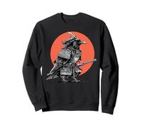 Art Graphique Corbeau Guerrier Japonais Coucher de Soleil Ukiyo-e Art Sweatshirt