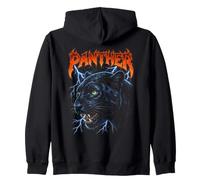 Art Graphique de panthère Noire pour passionnés de la Nature Sweat à Capuche