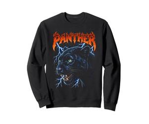 Art Graphique de panthère Noire pour passionnés de la Nature Sweatshirt