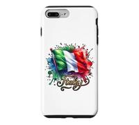 Art Graphique de Voyage Aquarelle Drapeau Italien Coque pour iPhone 7 Plus/8 Plus