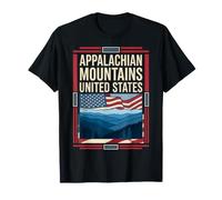 Art Graphique de Voyage Drapeau des Appalaches des États-Unis T-Shirt
