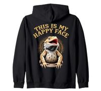 Art graphique Dragon barbu « This Is My Happy Face » Sweat à Capuche