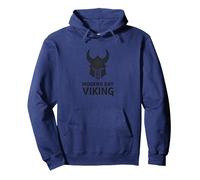 Art Graphique du Casque de Guerrier Viking Moderne Sweat à Capuche, Unisexe pour Adultes, Bleu Marine, S