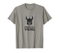 Art Graphique du Casque de Guerrier Viking Moderne T-Shirt, Homme, Ardoise, XXL