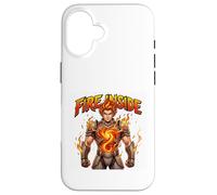 Art Graphique Fire Inside Burning Power Hero Coque pour iPhone 16
