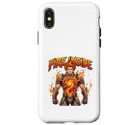 Art Graphique Fire Inside Burning Power Hero Coque pour iPhone X/XS