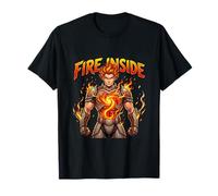 Art Graphique Fire Inside Burning Power Hero T-Shirt