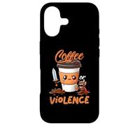 Art Graphique Funny Before Coffee Or Choose-Violence Meme Coque pour iPhone 17