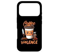 Art Graphique Funny Before Coffee Or Choose-Violence Meme Coque pour iPhone 17 Pro