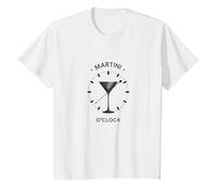 Art Graphique Martini O'Clock Cocktail Hour T-Shirt, Enfant, Blanc, 12 Ans