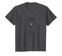 Art Graphique Martini O'Clock Cocktail Hour T-Shirt, Enfant, Chiné Foncé, 12 Ans
