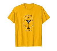 Art Graphique Martini O'Clock Cocktail Hour T-Shirt, Homme, Doré Vif, M