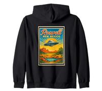 Art graphique rétro vintage Roswell New Mexico NM UFOlogy Sweat à Capuche