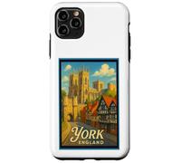 Art graphique rétro vintage York North Yorkshire Angleterre Royaume-Uni Coque pour iPhone 11 Pro Max