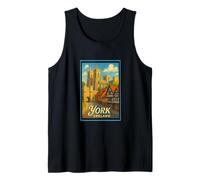 Art graphique rétro vintage York North Yorkshire Angleterre Royaume-Uni Débardeur