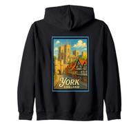 Art graphique rétro vintage York North Yorkshire Angleterre Royaume-Uni Sweat à Capuche