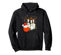 Art Graphique vectoriel Festif Père Noël et Bois de Renne Sweat à Capuche