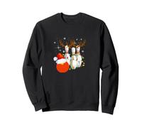 Art Graphique vectoriel Festif Père Noël et Bois de Renne Sweatshirt