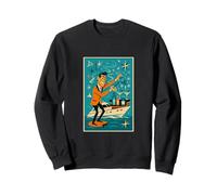 Art Graphique Vintage rétro années 50 Bateau et Cocktails Sweatshirt