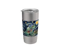 Art Grenouille De Verre Nuit Étoilée Van Gogh Gobelet isotherme en acier inoxydable double paroi