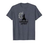 Art Guerrier Japonais Samouraï Spirit pour Homme T-Shirt, Homme, Bleu Chiné, L