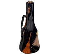 Art Halloween Broom 29 Sac pour guitare acoustique avec 2 poches, bandoulière réglable et crochet arrière, convient pour guitares électriques, basses et guitares classiques, Balai pour Halloween,