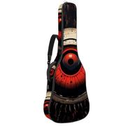 Art Halloween Eyeballs 85 Sac pour guitare acoustique avec 2 poches, bandoulière réglable et crochet arrière, convient pour guitares électriques, basses et guitares classiques, Art Halloween Eyeballs,