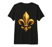 Art héraldique médiéval Fleur de Lis T-Shirt Haut de Gamme