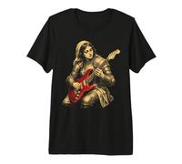 Art Historique de la Guitare Rock Joan of Arc T-Shirt Haut de Gamme