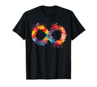 Art infini coloré de l'autisme neurodiversité radieuse T-Shirt