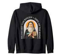 Art inspirant Saint Hildegarde de Bingen Mystic Nonne Sweat à Capuche