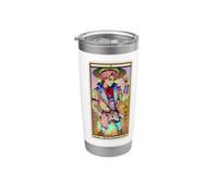 Art inspiré du tarot Le Bateleur (le magicien) Gobelet isotherme en acier inoxydable double paroi