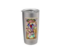 Art inspiré du tarot Le Bateleur (le magicien) Gobelet isotherme en acier inoxydable double paroi