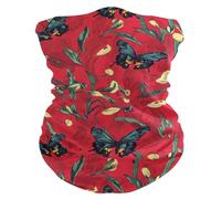 Art Iris Rouge Echarpe Gaiter 26X30Cm Respirant Headwrap Anti-Solaire Décoration Faciale pour Moto Vélo Homme