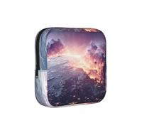 Art is Explosion Sac de rangement compact pour serviettes hygiéniques Motif drapeau américain pour femme - Portable et élégant avec fermeture éclair pour un transport quotidien
