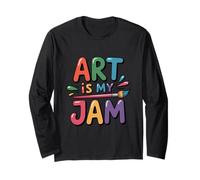 Art is My Jam Jeu de Mots créatif pour Professeur d'école Manche Longue