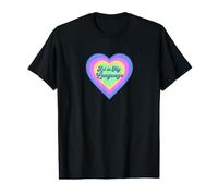 Art is My Language Cœur coloré T-Shirt Graphique avec Valeur