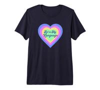 Art is My Language Cœur coloré T-Shirt Haut de Gamme